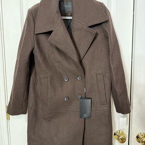 MARC NY ANDREW MARC COAT 52% WOOL WOMENS SIZE 2 BROWN Stylish And Warm NWT